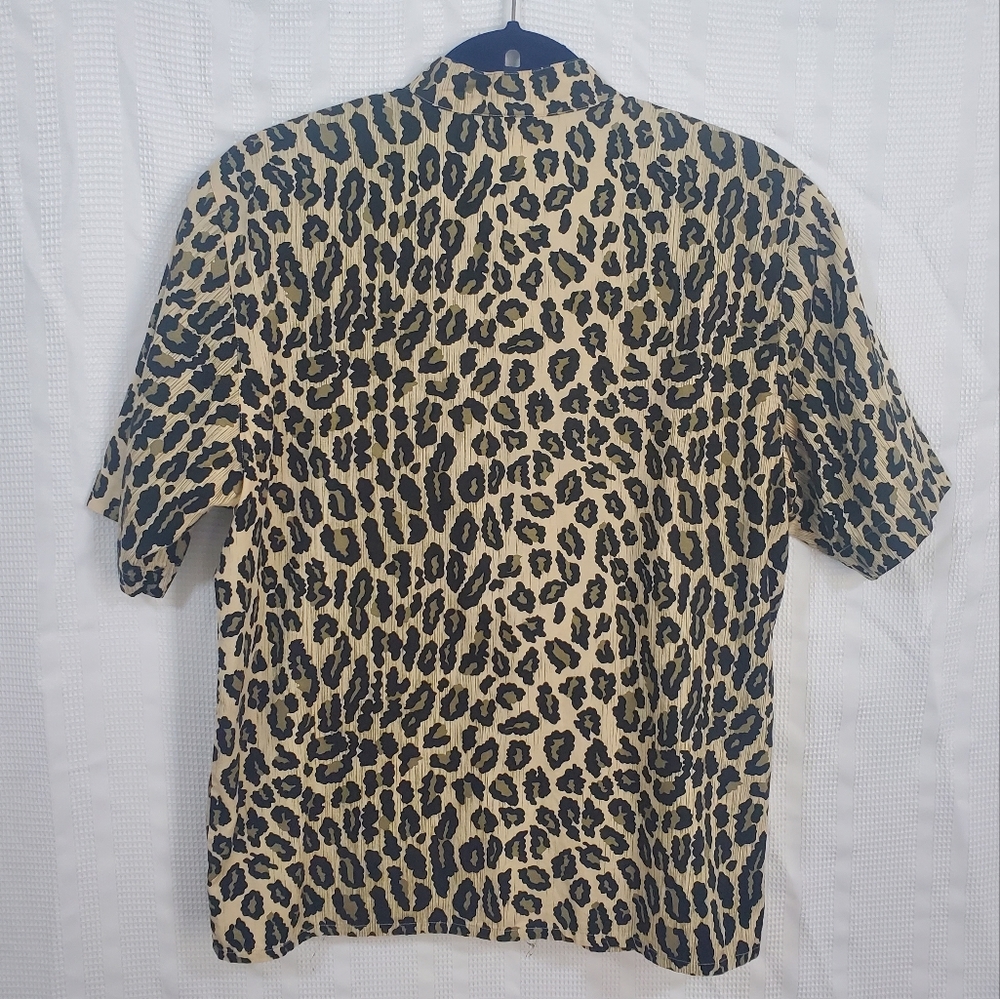Vintage Doncaster Button Down Blouse Animal/Leopa… - image 6